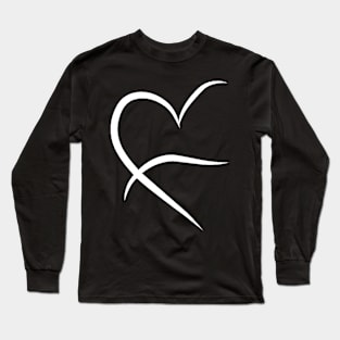 Minimal Heart Design Long Sleeve T-Shirt